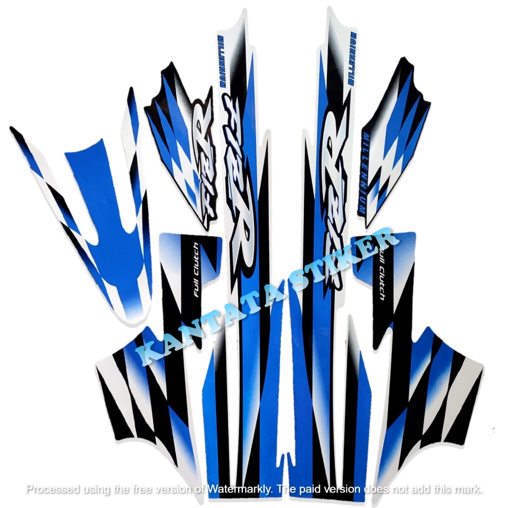 Stiker Striping motor yamaha f1zr milenium biru
