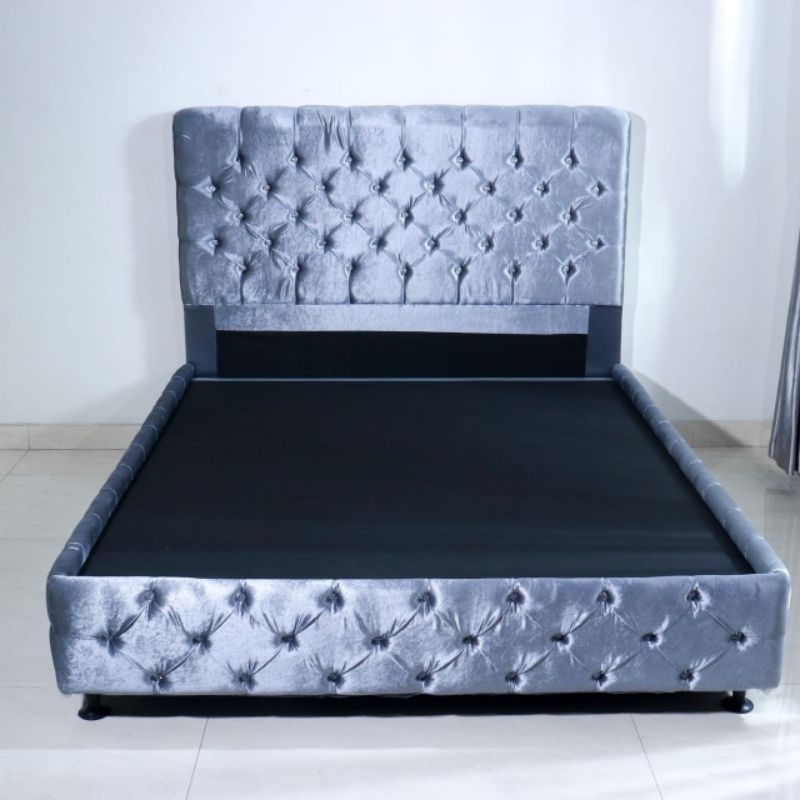 dipan dan sandaran luxury Tempat tidur (premium) bludru/candrafurniture