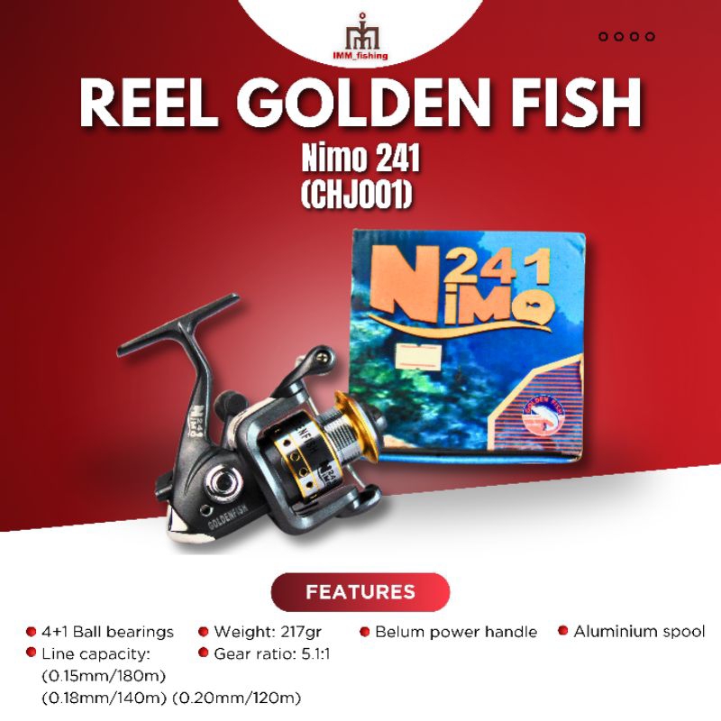 REEL GOLDEN FISH NIMO | Gulungan Pancing | Reel Spining
