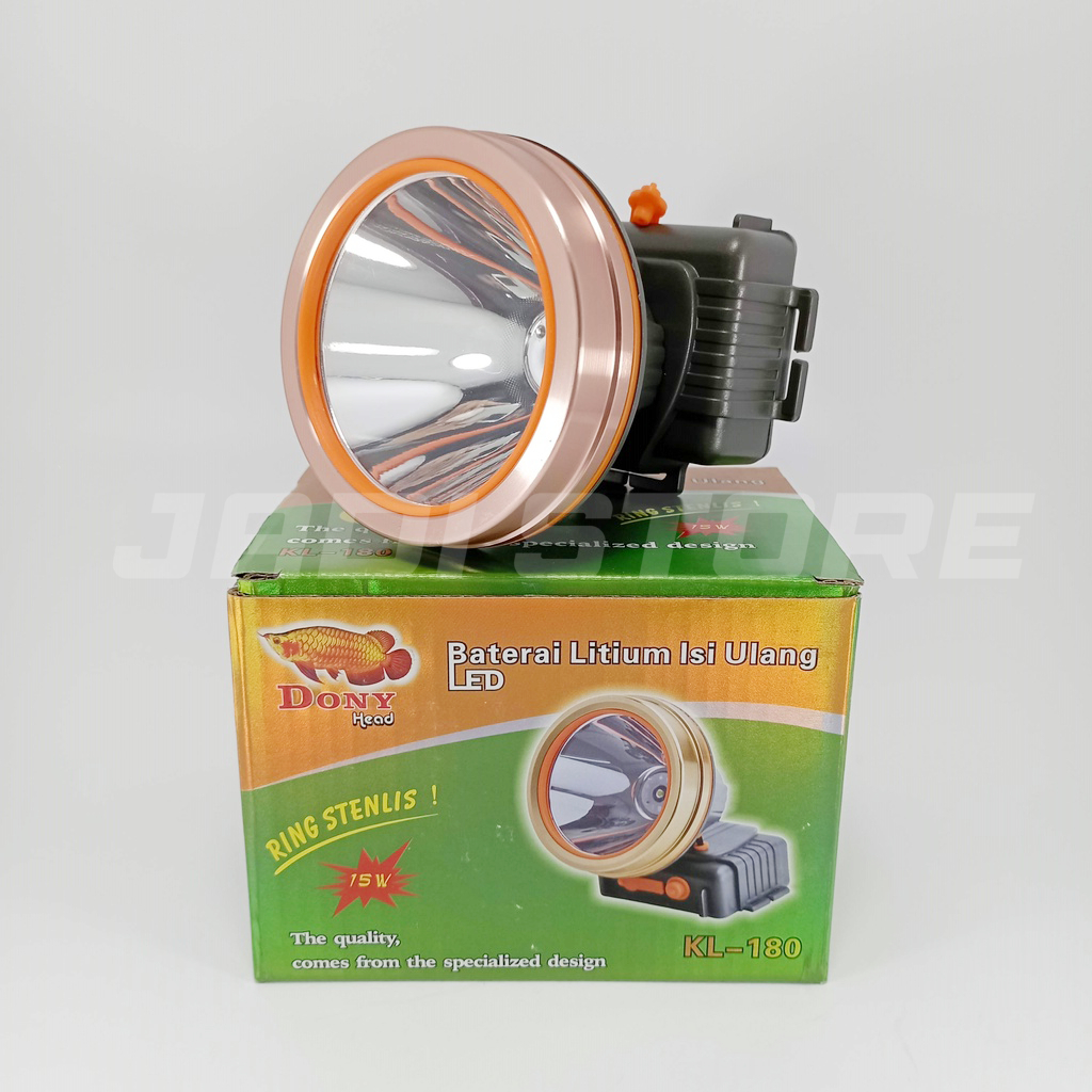DONY KL-180 Senter Kepala Head Lamp Light Dony KL-180 KL180 KL 180 LED Original 15W 15 W Ring Stenli