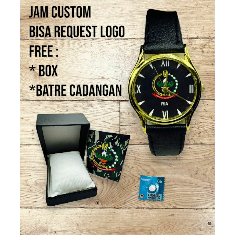 jam Persit gold tali kulit