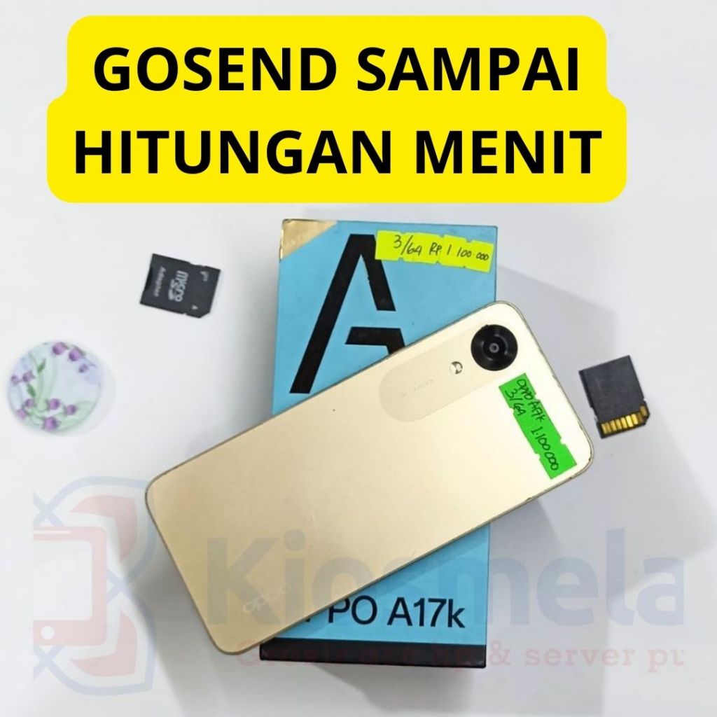 SECOND HP SEKEN  OPPO A17K RAM 3/64 SECOND OPPO -HP BEKAS MURAH-ORIGINAL