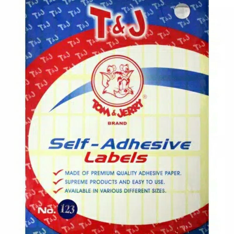 

Label Putih Tom & Jerry No 123 (1 pak / 25 pcs)
