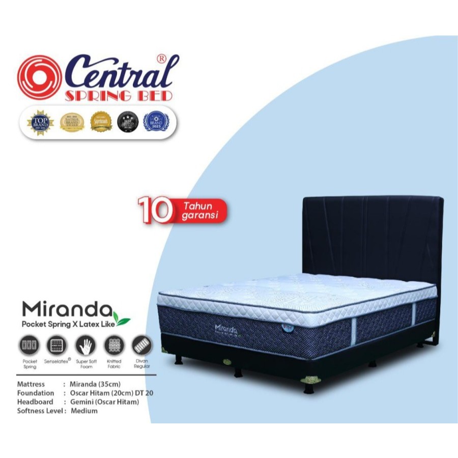 Central Springbed Miranda Pocket Uk 160 x 200 (Kasur Saja)