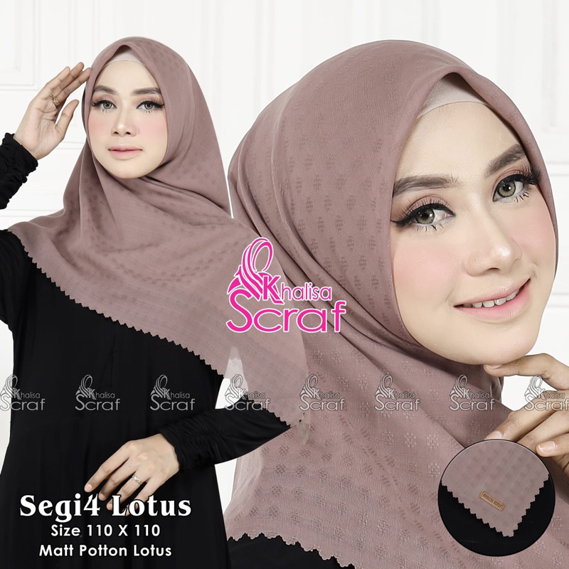 Hijab segi empat Lotus/khalisa scraff/ jilbab harian