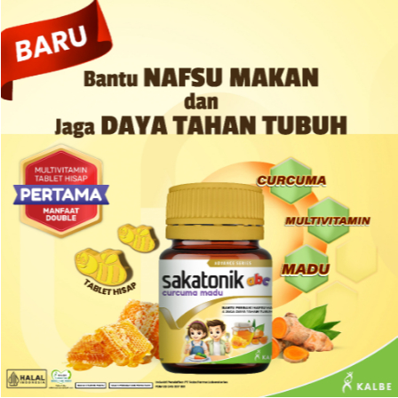 SAKATONIK ABC CURCUMA MADU VITAMIN PENAMBAH NAFSU MAKAN ANAK