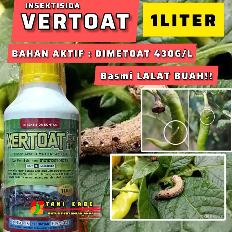 INSEKTISIDA VERTOAT DIMETOAT 1 LITER BASMI THRIP KUTUKEBUL LALAT BUAH