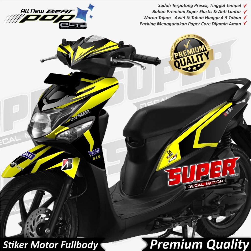 Stiker Decal Motor Honda Beat POP Full Body Variasi Racing