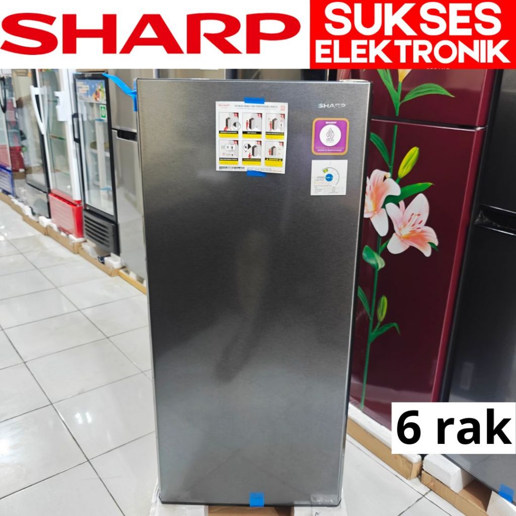 FREEZER SHARP 6RAK FJ-M 186A / KULKAS PEMBEKU ES 6 RAK