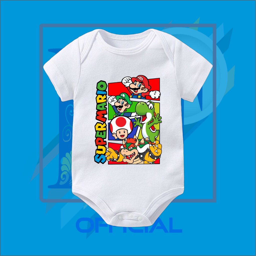 BAJU BAYI JUMPER BABY SUPER MARIO BROSS | TSHIRT BABY NINTENDO PS 1 PS 2 90S VINTAGE MARIO BROSS kar