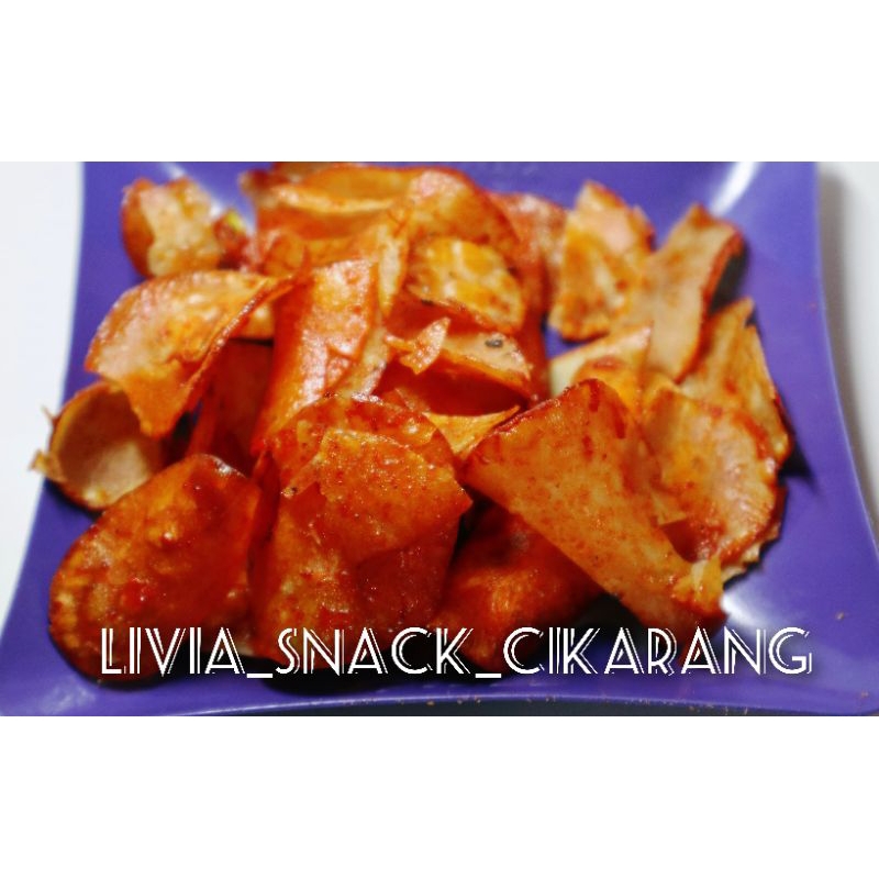 

KERIPIK SINGKONG RUJAK PEDES MANIS 250gr |SNACK KILOAN | LIVIA_SNACK_ CIKARANG