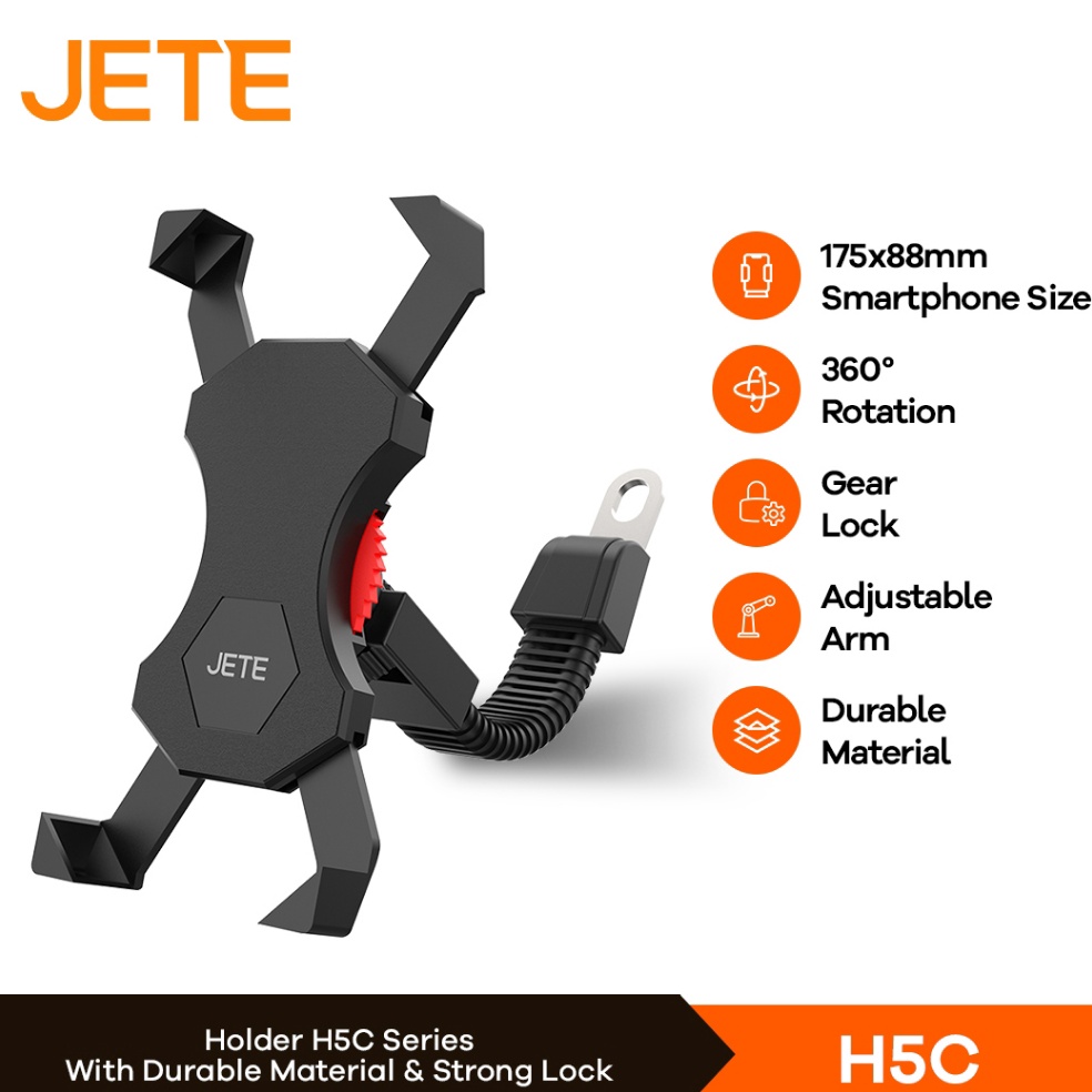 KODE N7H JETE H5C Bike Phone Holder Hp Stang Sepeda Motor Spion 36 Derajat  Holder Sepeda