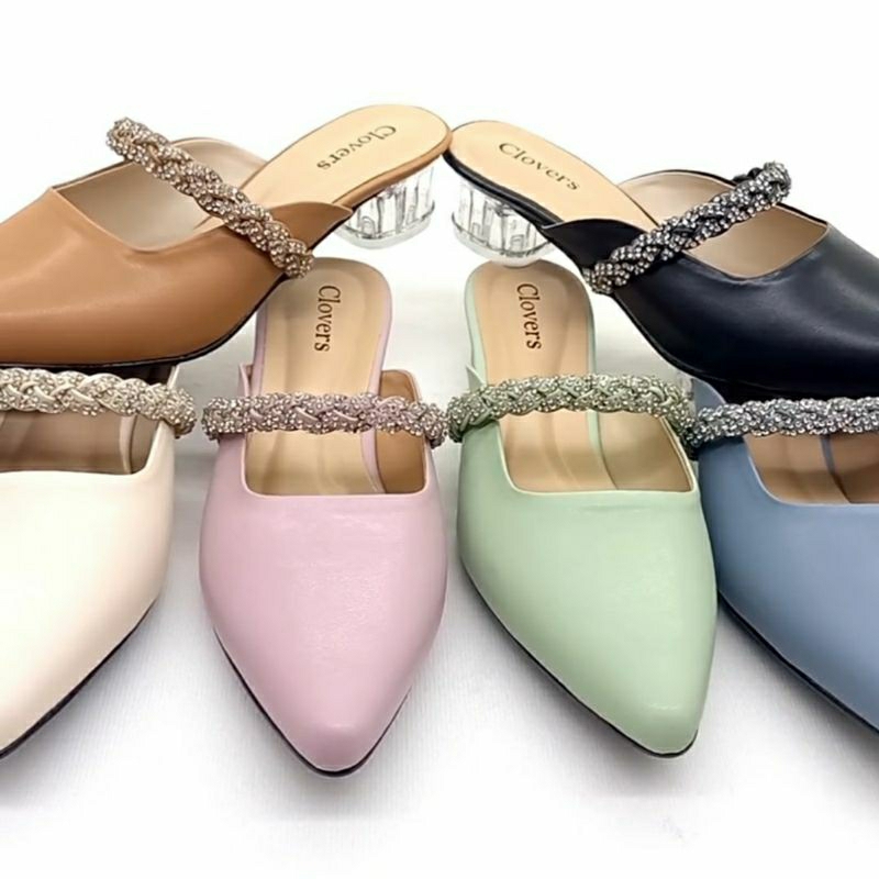 sendal pesta terbaru/sendal hak kaca/sendal pesta/sendal formil ibu dan anak/sendal