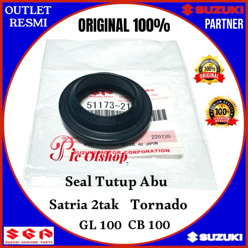 Seal Tutup Abu 1pc SATRIA 2TAK TORNADO GL100 CB100  Seal Dust Tutup Debu Shock Depan Original Suzuki