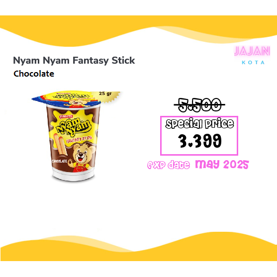 

Nyam Nyam Fantasy Stick 25 gram - Chocolate