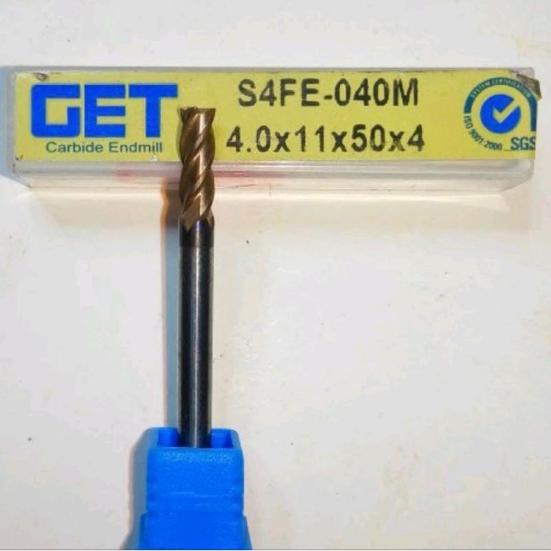 Endmill 4 mm carbide bekas layak pakai