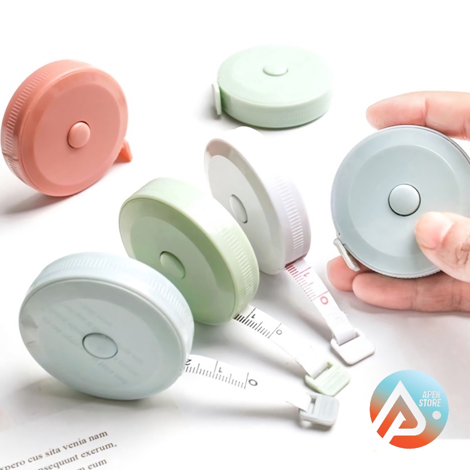 ORIGINAL APEN Meteran Mini Gulung 15CM Pengukur Lingkar Perut Baju Jahit Measure Tapes High Quality 