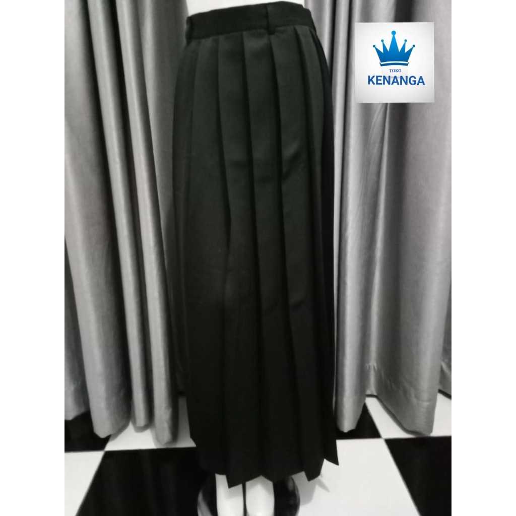Rok rempel SD MI SMP SMA MA warna hitam rok rempel panjang sekolah seragam sekolah rok panjang rempe
