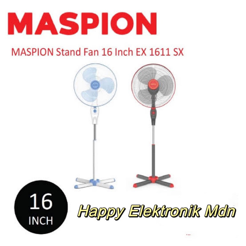 MASPION STAND FAN / KIPAS ANGIN MASPION EX-1611 SX Maspion 16 INCH GARANSI RESMI KIPAS ANGIN BERDIRI