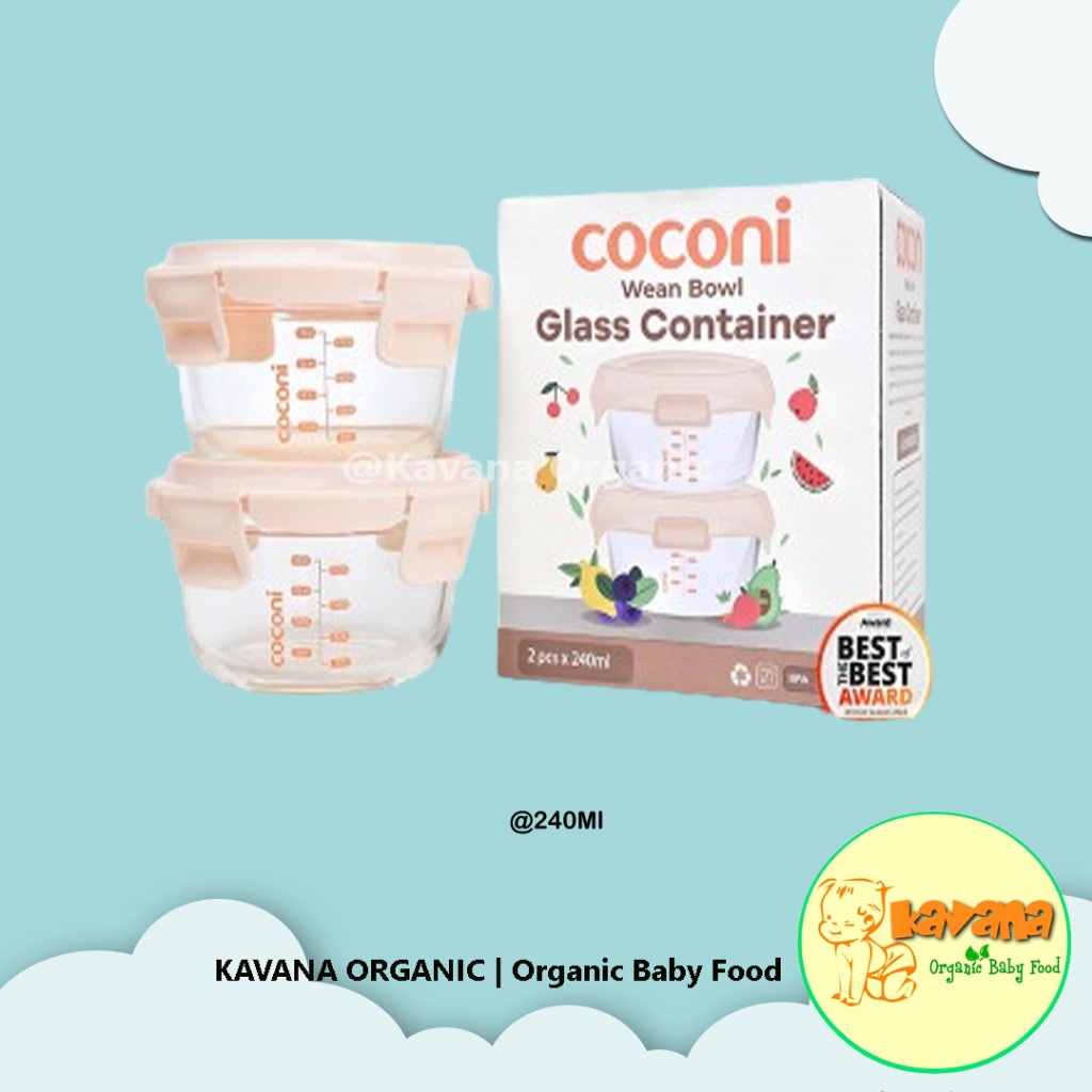 Coconi Glass Food Container 240ml 1set