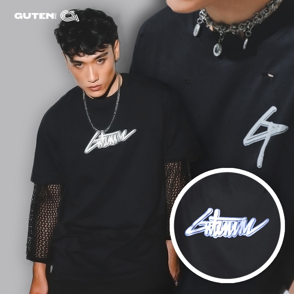 Guten Inc - Kaos Hitam Pria Guten Inc X Tamaradai mm||02 Black T-Shirt