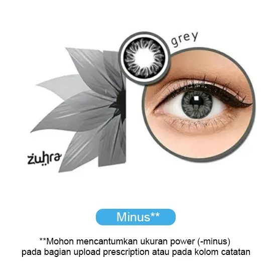 [ OBRAL MINUS 9.50 ] SOFTLEN ZUHRA GREY COLOR [ 2025/12 ]