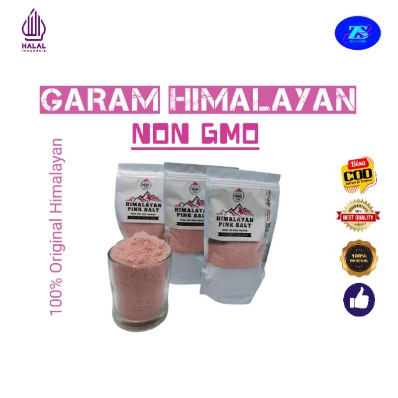 

Garam Himalaya Pink Salt Organic // Original Premium Asli 500gr NON GMO