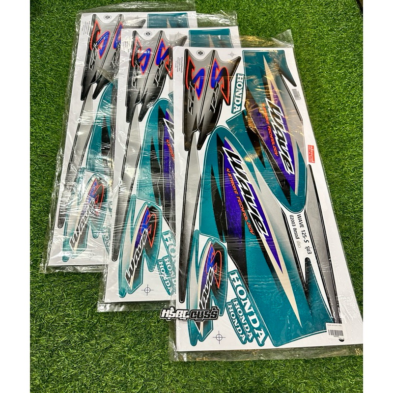 Striping wave s hijau hitam 2003 bahan kodak paper thailand