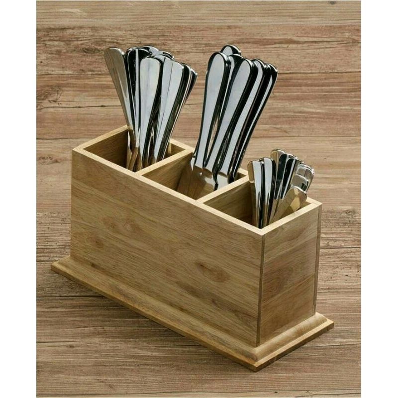 Tempat Sendok Garpu - Kotak Kayu Tempat Sendok - Kotak Pensil Tempat Alat Tulis