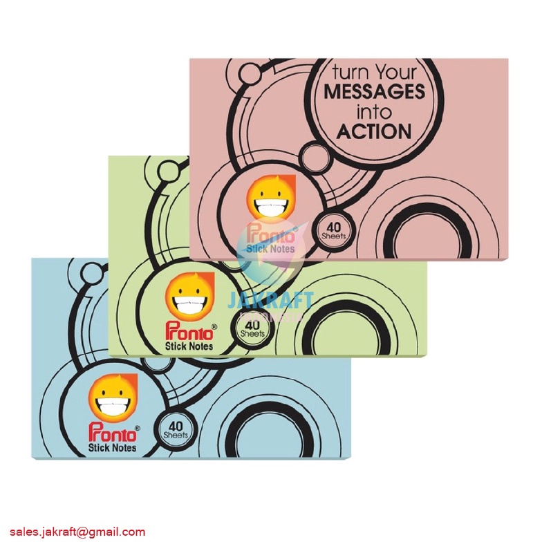 

HEBOH 4 Lembar Sticky Notes Pastel PRONTO SN 656 Memo Tempel 5 x 75 mm 5x75mm