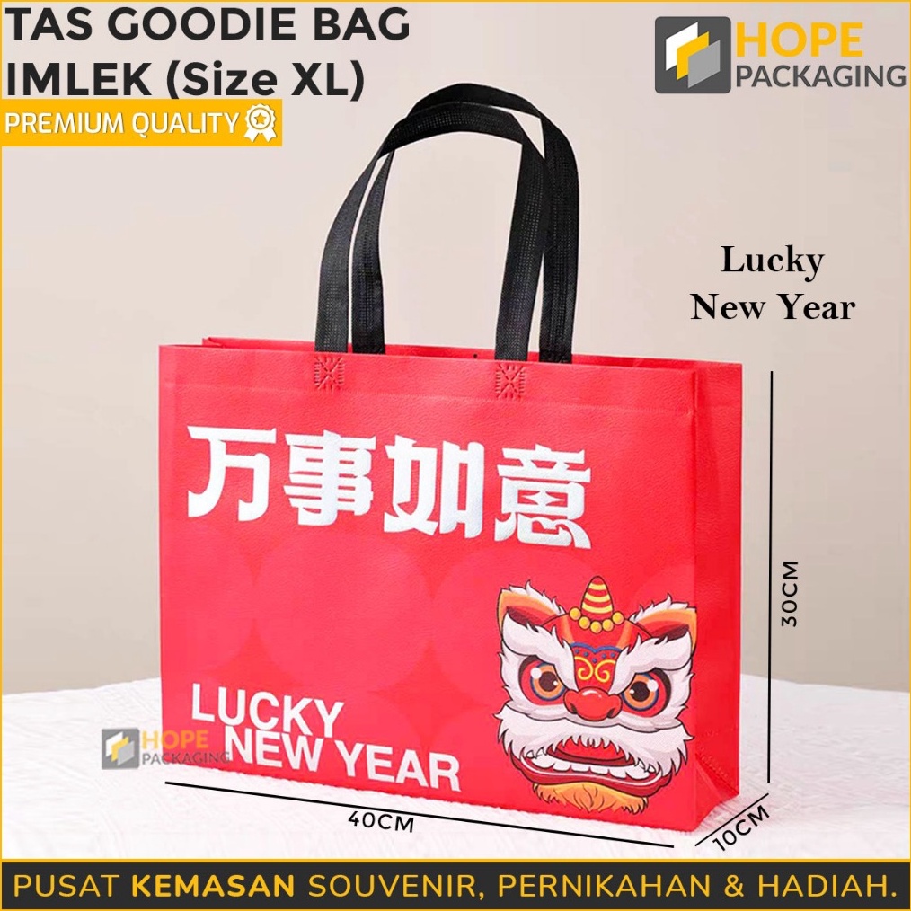 

TERBATAS Tas Goodie Bag Edisi Imlek Tas Hampers Tas Jinjing Hadiah Imlek Kantong Bingkisan Souvenir CNY Tas Imlek Souvenir Kue Goodie Bag Imlek