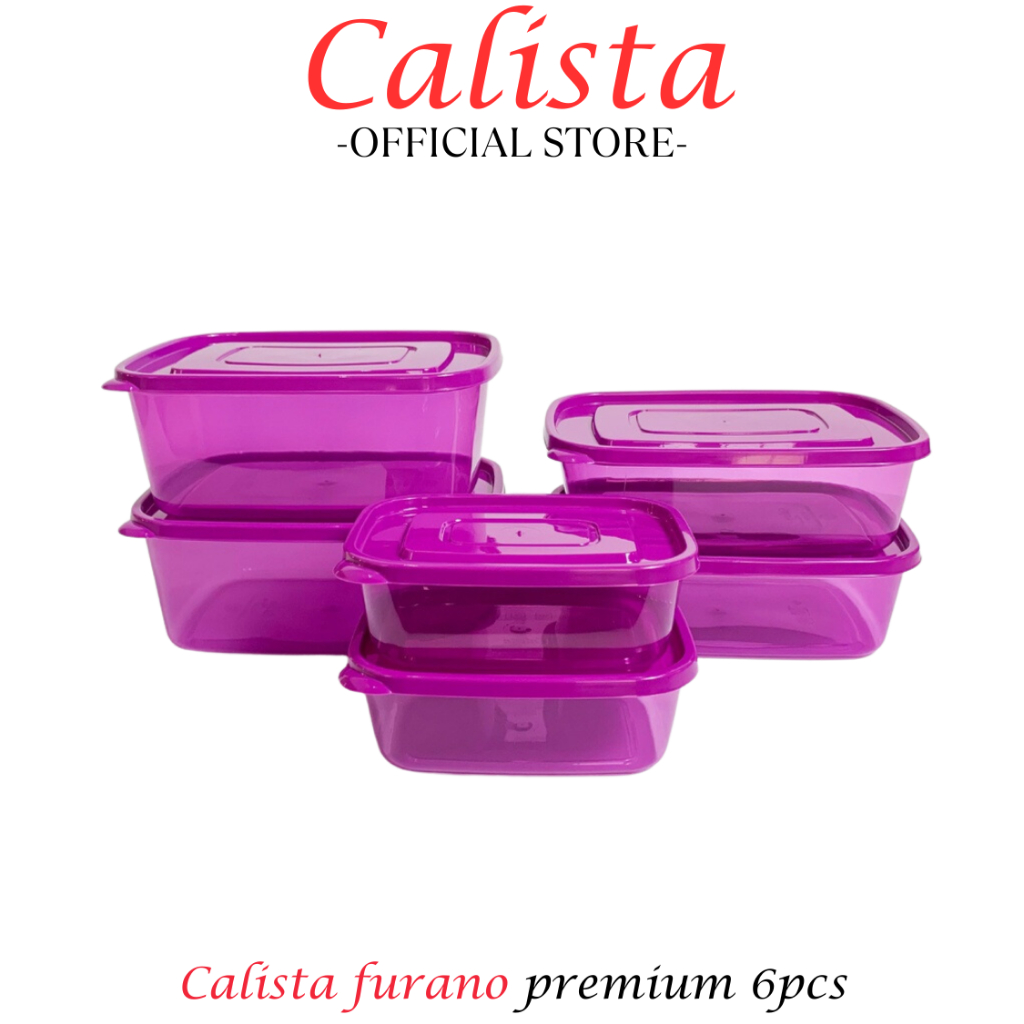 TOPLES FOOD KONTAINER/CONTAINER CALISTA FURANO PUTIH SET ISI 6PCS/FOOD PREPARATION SET/ FOOD STORAGE