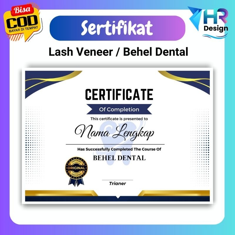 

Cetak Sertifikat Behel Dental / Sertifikat Behel Fashion / Behel Gigi / Sertifikat Kursus Salon