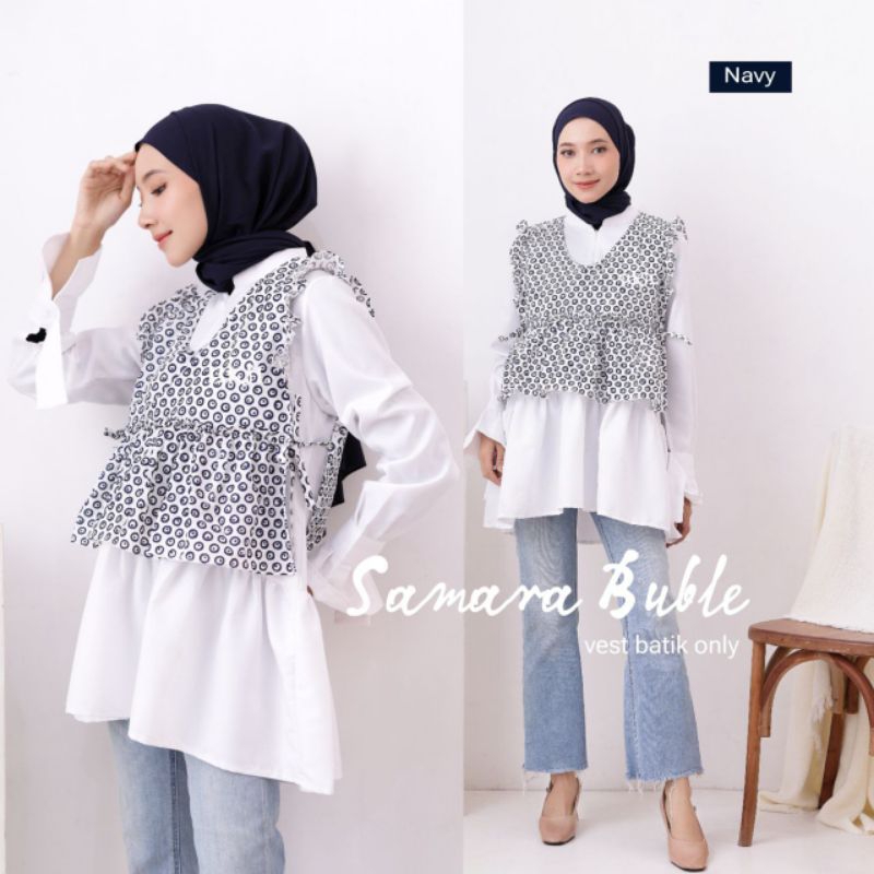 Vest Batik All Size Trend Batik Kekinian Rompi Batik Wanita Batik Kantor