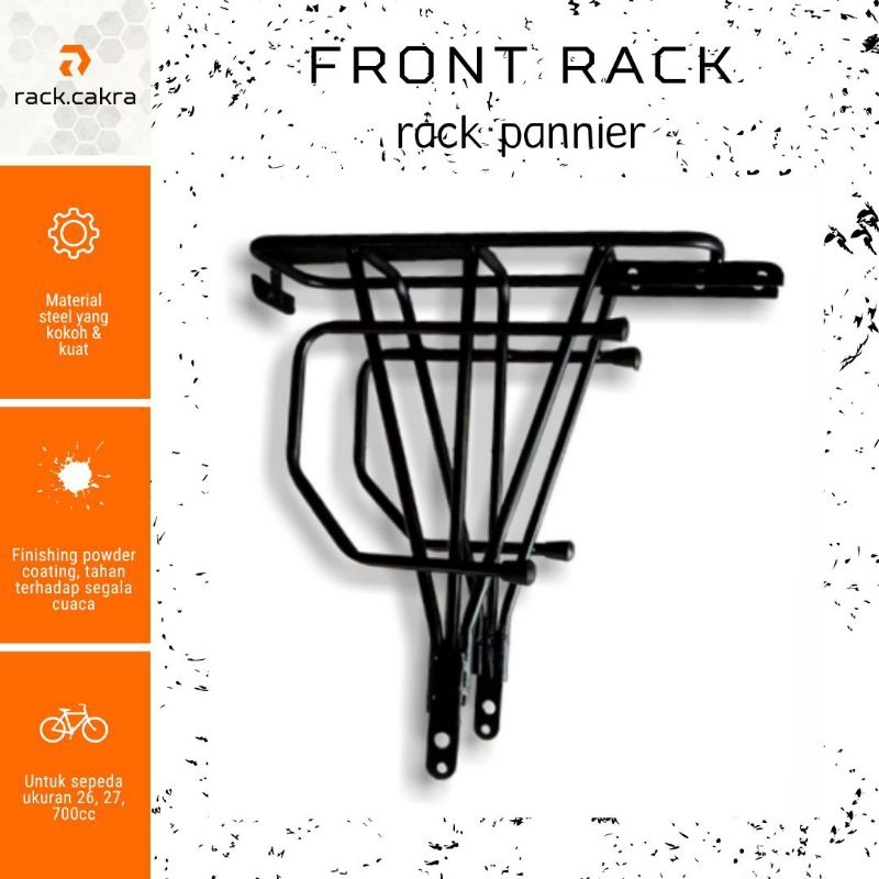 Rak Boncengan Sepeda / Rak Pannier Touring / Bagasi Sepeda Federal & Commuter Kuat & Mudah Pasang Un
