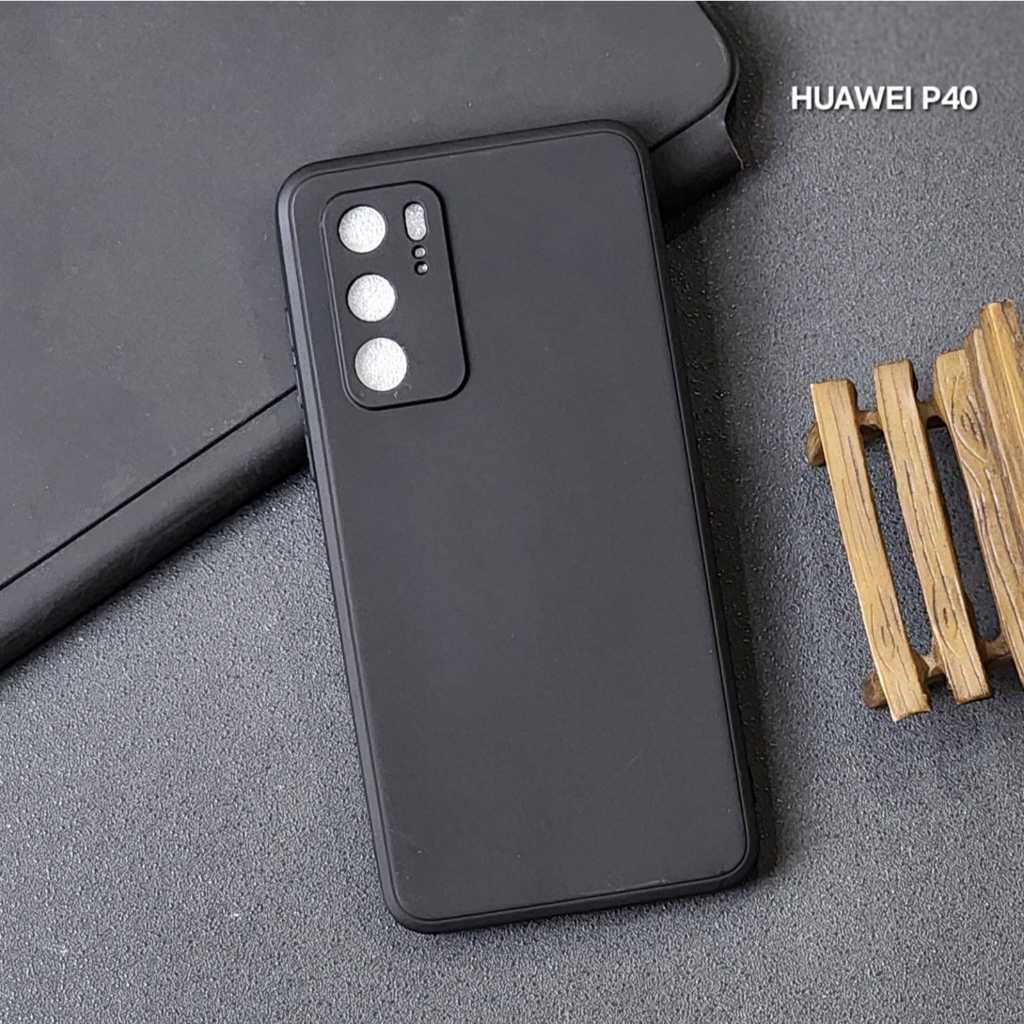 Huawei P40 Softcase Macaron Black Tpu Full Black Protection Huawei P40