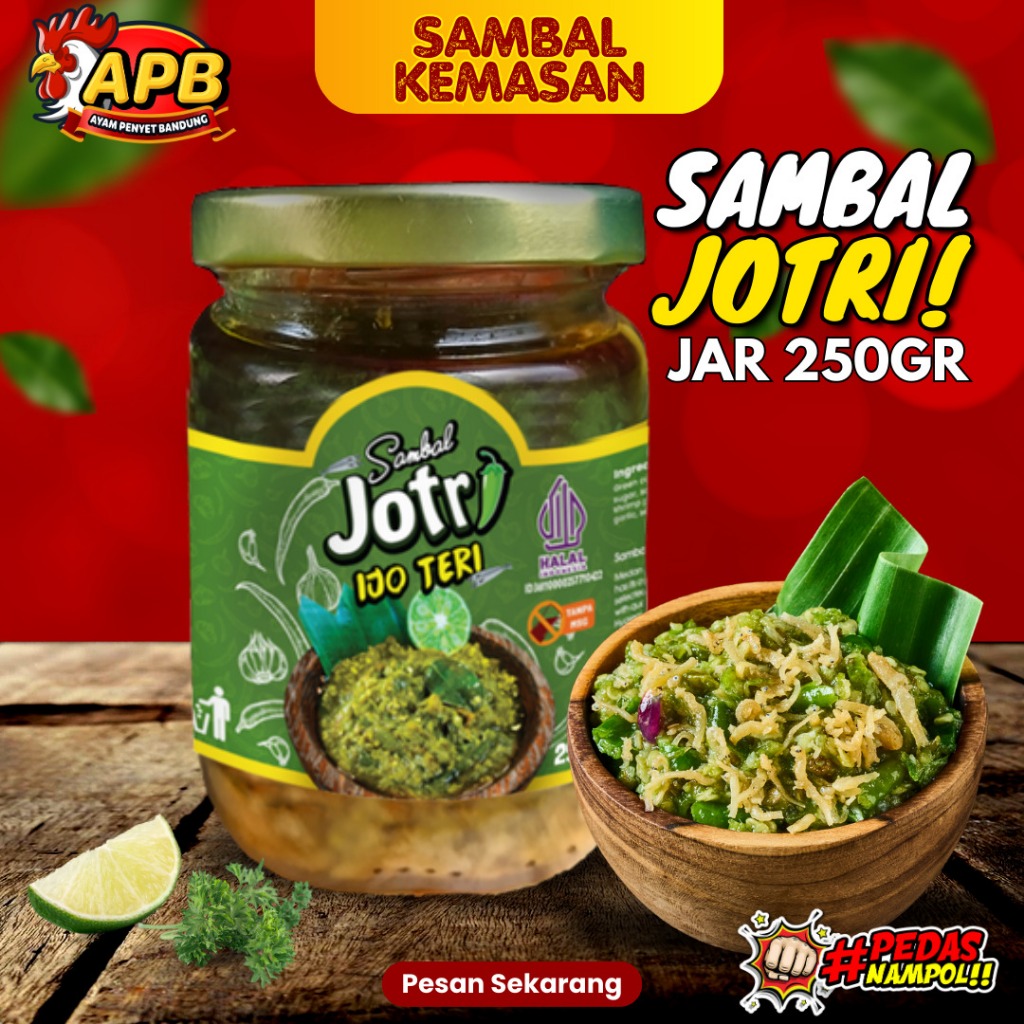 

SAMBAL JOTRI / SAMBAL CABE IJO TERI / SAMBAL HOMEMADE / SAMBAL HALAL - 250gr