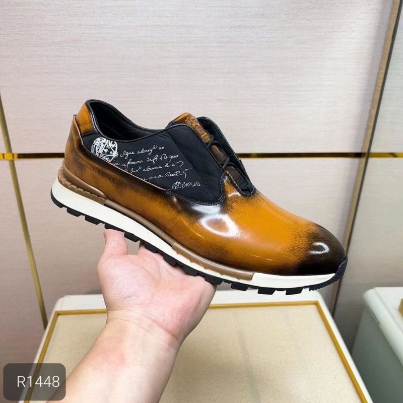 Sepatu Kulit Berluti Branded Sneakers Pria