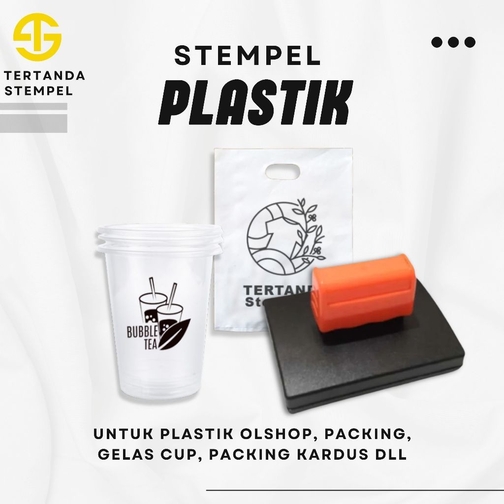 

Stempel Permanen untuk plastik kemasan dan gelas cup tahan air gratis desain