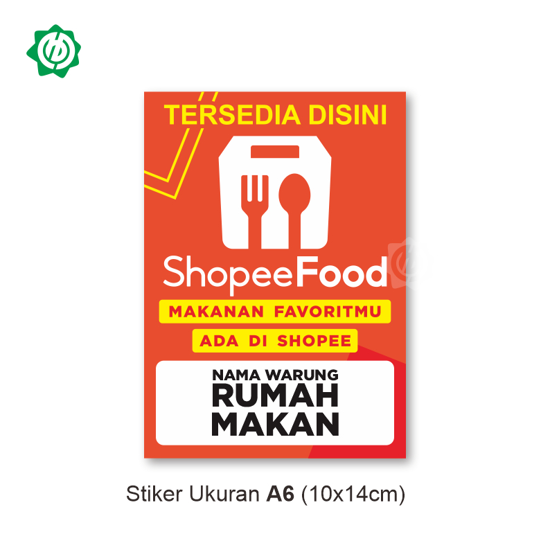 

CUSTOM Stiker Label Nama Warung Restoran Ukuran A6