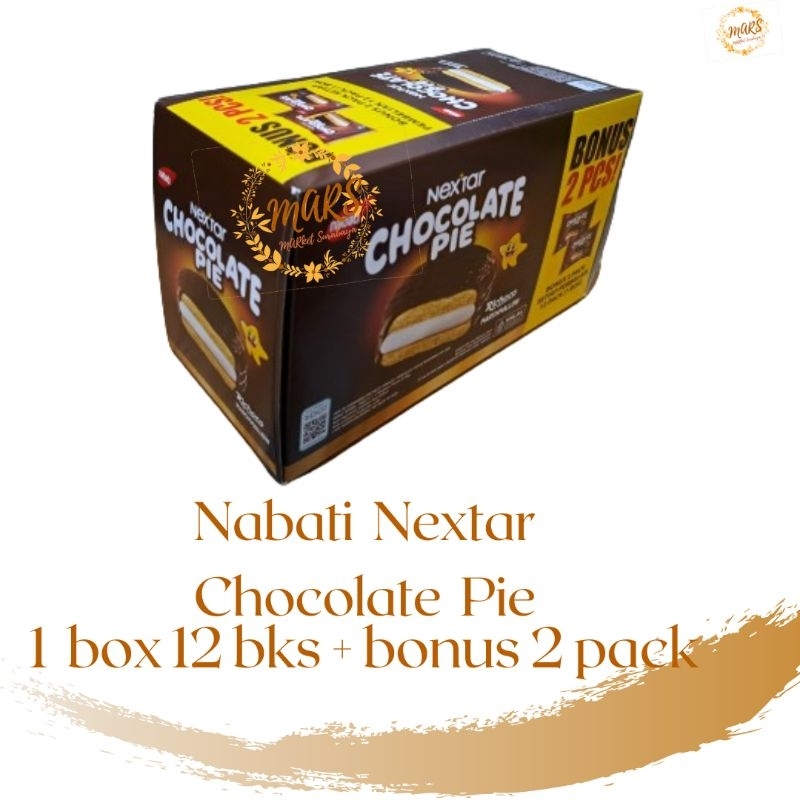 

Nabati Nextar Chocopie 1 box isi 12 bks + bonus 2 bks