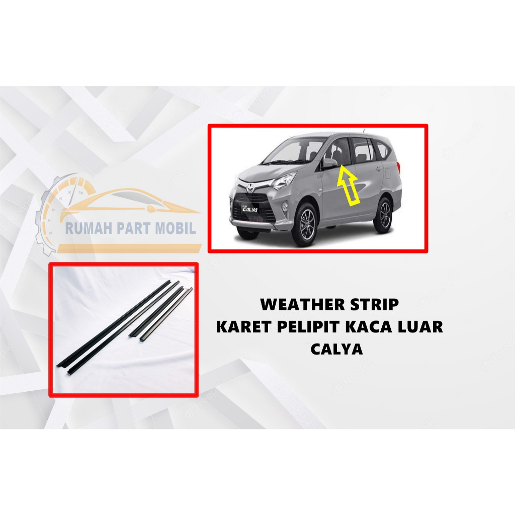 Pelipit Karet Pintu Kaca Luar Calya