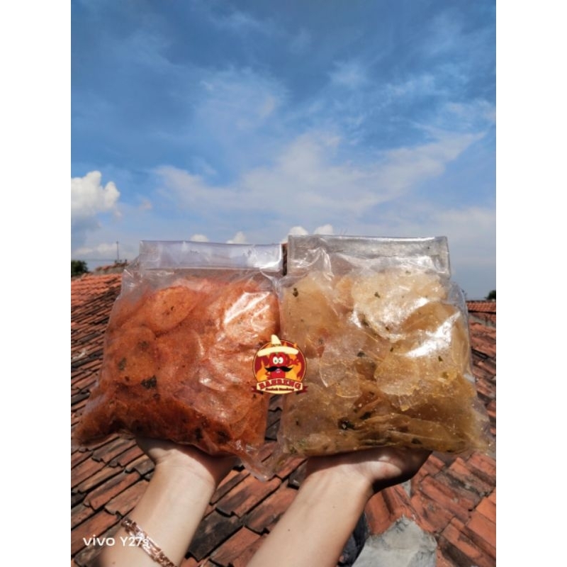 

Keripik kaca Pedas,Gurih Cemilan virall 250grm