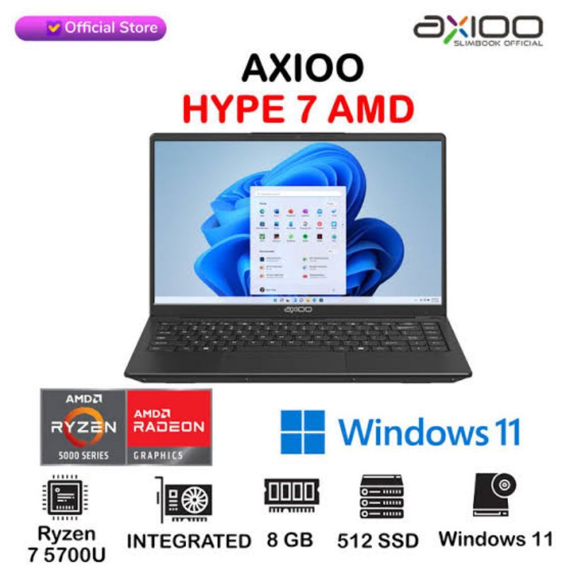 AXIOO HYPE 7 RYZEN 7 5825U 16GB 512SSD WINDOWS