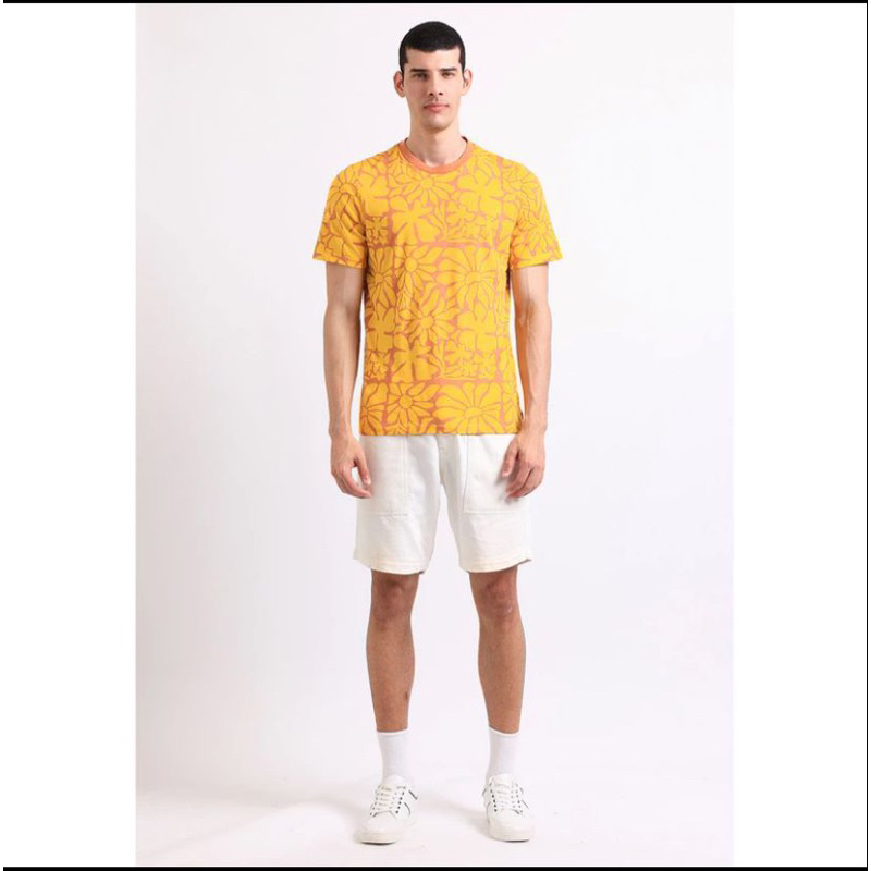 Manzone Kaos Lengan Pendek Pria Bright Yellow