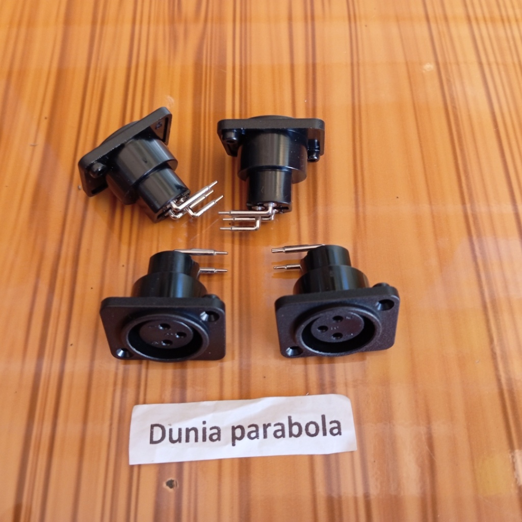 Socket canon body female bahan pvc plastik SOCKET BODY XLR PLASTIK 3 kaki tekuk