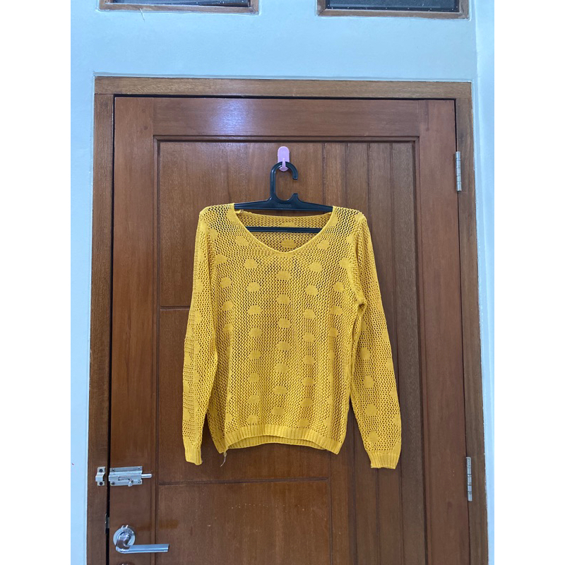 PRELOVED Outer rajut wanita lengan panjang