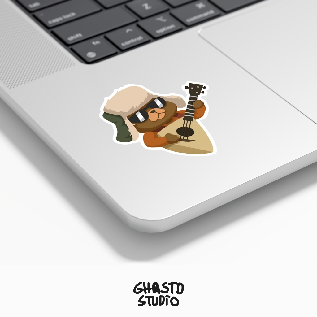 

Bear Playing Guitar Valorant Spray Sticker | 5 cm Vinyl Glossy