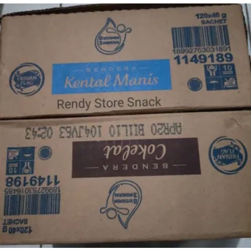 

Frisian Flag Bendera Kental Manis Putih Coklat 38 gr 1 Dus Isi 120