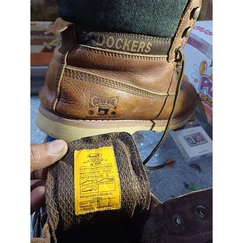 Sepatu Boots Dockers Leather Original